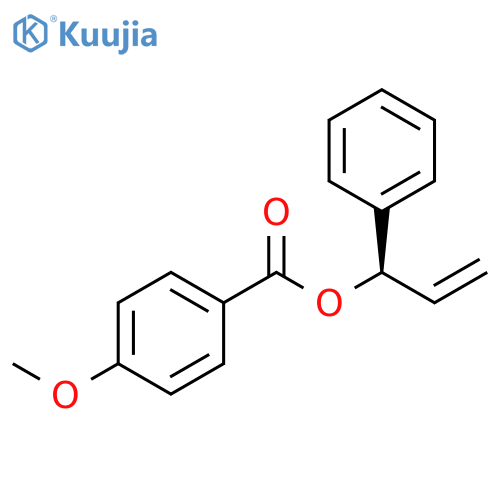 Benzoic acid, 4-methoxy-, (1R)-1-phenyl-2-propen-1-yl ester structure