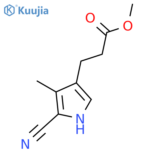 1H-Pyrrole-3-propanoic acid, 5-cyano-4-methyl-, methyl ester structure