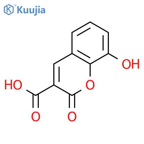 2H-1-Benzopyran-3-carboxylic acid, 8-hydroxy-2-oxo- structure