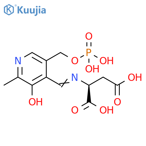 L-Aspartic acid, N-[[3-hydroxy-2-methyl-5-[(phosphonooxy)methyl]-4-pyridinyl]methylene]- structure