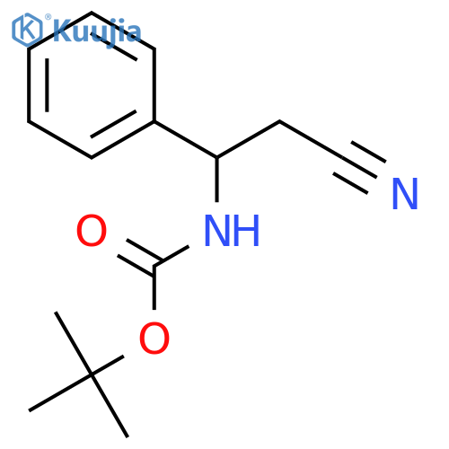tert-butyl N-(1R)-2-cyano-1-phenylethylcarbamate structure