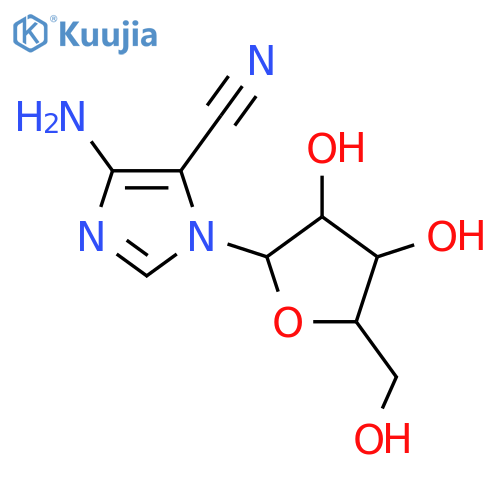 1H-Imidazole-5-carbonitrile,4-amino-1-b-D-ribofuranosyl- structure