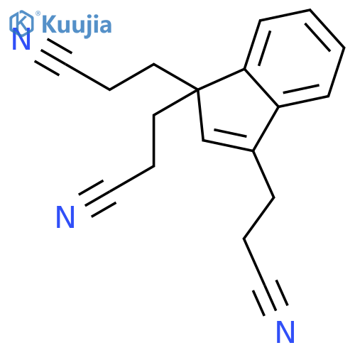 1H-Indene-1,1,3-tripropanenitrile structure