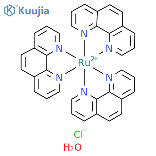 Ruthenium(2+), tris(1,10-phenanthroline-N1,N10)-, dichloride, hexahydrate, (OC-6-11)- (9CI) structure
