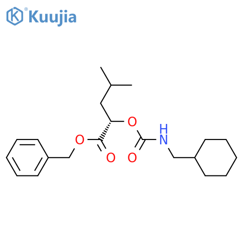 Pentanoic acid, 2-[[(cyclohexylmethylamino)carbonyl]oxy]-4-methyl-,phenylmethyl ester, (S)- structure