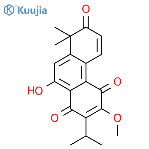 10-hydroxy-3-methoxy-8,8-dimethyl-2-(propan-2-yl)phenanthrene-1,4,7(8H)-trione structure