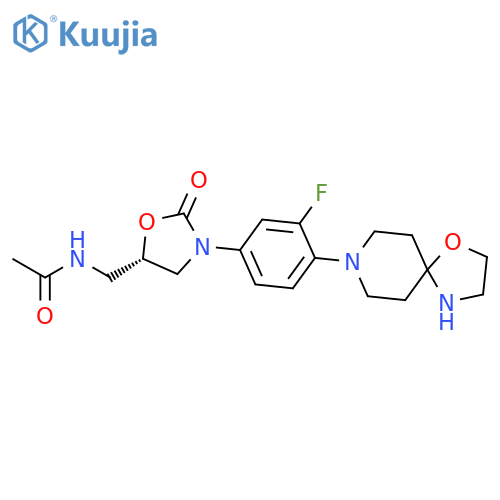 Acetamide,N-[[(5S)-3-[3-fluoro-4-(1-oxa-4,8-diazaspiro[4.5]dec-8-yl)phenyl]-2-oxo-5-oxazolidinyl]methyl]- structure