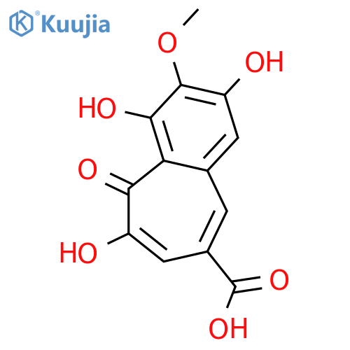 2,3,4,6-Tetrahydroxy-5-oxo-5H-benzocycloheptene-8-carboxylic acid; 3-Me ether structure