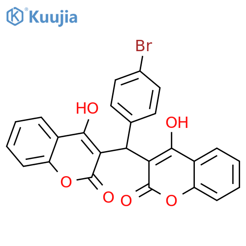 2H-1-Benzopyran-2-one,3,3'-[(4-bromophenyl)methylene]bis[4-hydroxy- structure