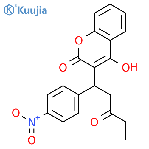 2H-1-Benzopyran-2-one,4-hydroxy-3-[1-(4-nitrophenyl)-3-oxopentyl]- structure