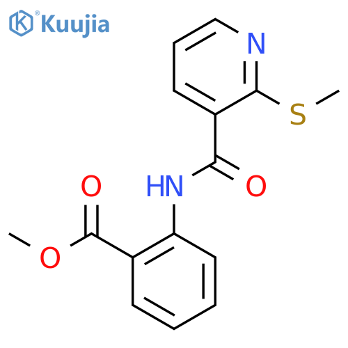 Methyl 2-[2-(methylsulfanyl)pyridine-3-amido]benzoate structure