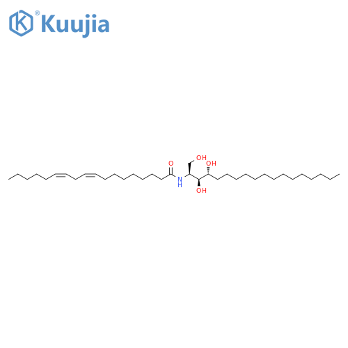 9,12-Octadecadienamide,N-[(1S,2S,3R)-2,3-dihydroxy-1-(hydroxymethyl)heptadecyl]-, (9Z,12Z)- structure