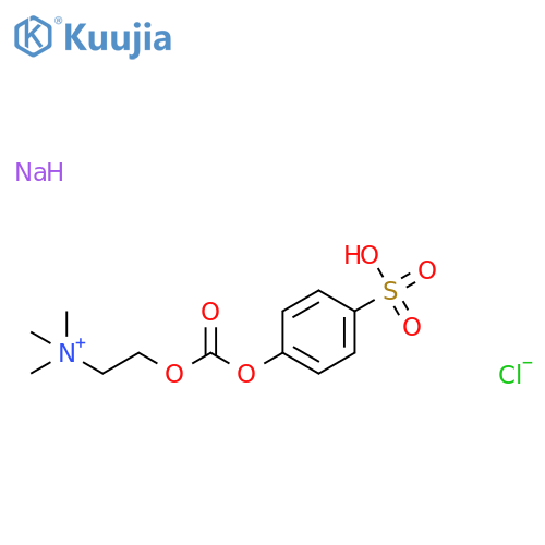Ethanaminium, N,N,N-trimethyl-2-[[(4-sulfophenoxy)carbonyl]oxy]-, chloride, sodium salt (1:1:1) structure