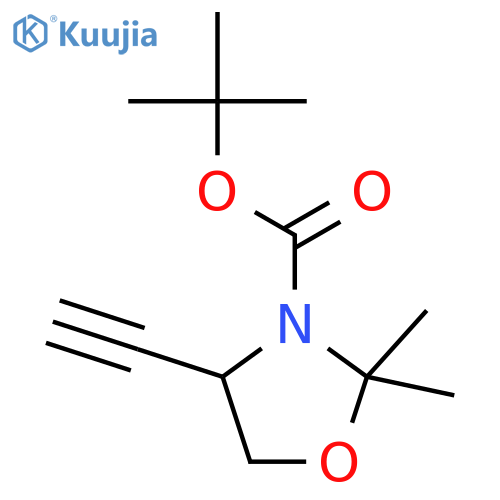 (S)-2,2-Dimethyl-3-boc-4-ethynyloxazolidine structure