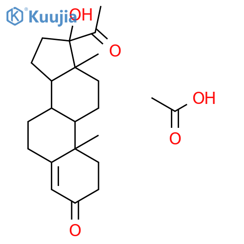 17-Hydroxypregn-4-ene-3,20-dione acetate structure