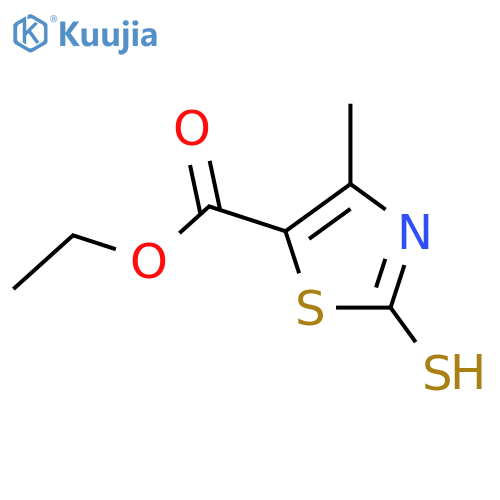 ethyl 4-methyl-2-sulfanyl-1,3-thiazole-5-carboxylate structure