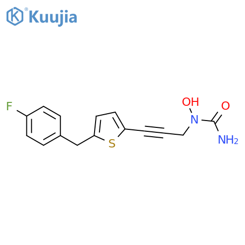 Urea, N-[3-[5-[(4-fluorophenyl)methyl]-2-thienyl]-2-propynyl]-N-hydroxy- structure