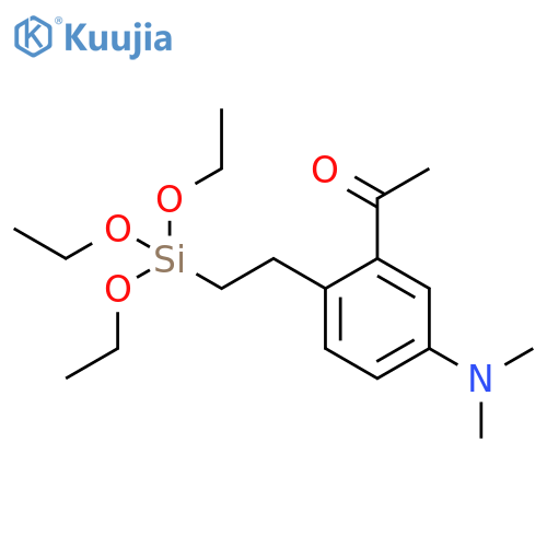 Ethanone, 1-[5-(dimethylamino)-2-[2-(triethoxysilyl)ethyl]phenyl]- structure