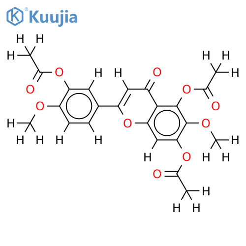 4',6-Dimethoxy-3',5,7-tri-O-acetyl-flavon structure
