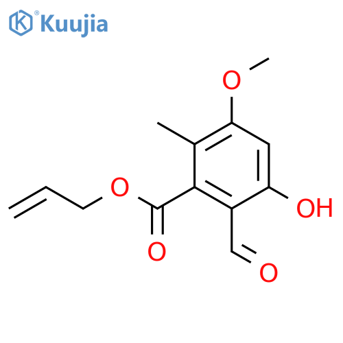 Benzoic acid, 2-formyl-3-hydroxy-5-methoxy-6-methyl-, 2-propenyl ester structure