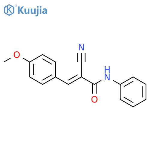 (2E)-2-Cyano-3-(4-methoxyphenyl)-N-phenyl-2-propenamide structure