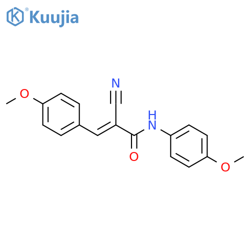 (2E)-2-cyano-N,3-bis(4-methoxyphenyl)prop-2-enamide structure