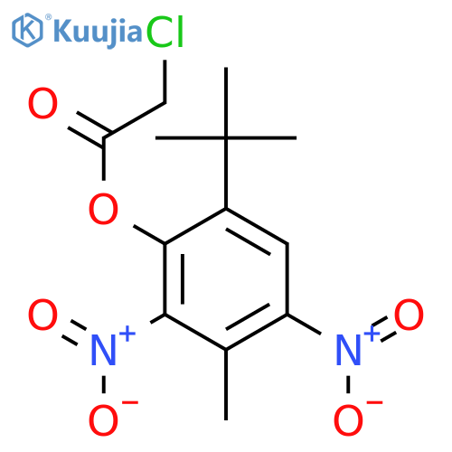 6-tert-butyl-3-methyl-2,4-dinitrophenyl chloroacetate structure