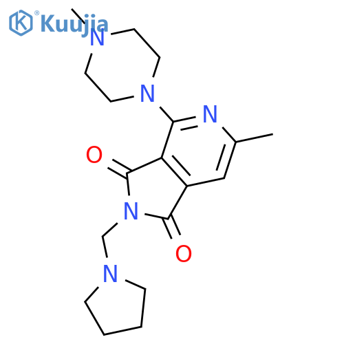 6-methyl-4-(4-methylpiperazin-1-yl)-2-(pyrrolidin-1-ylmethyl)-1H-pyrrolo[3,4-c]pyridine-1,3(2H)-dione structure