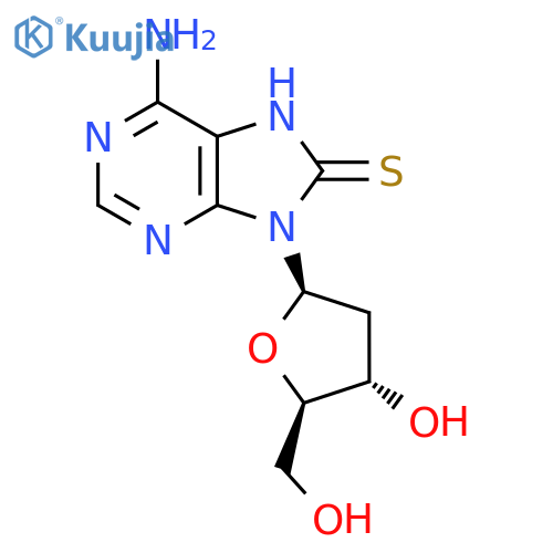 Adenosine, 2'-deoxy-7,8-dihydro-8-thioxo- structure