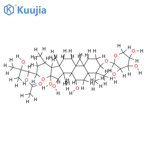3-O-β-D-Xylopyranoside, 24-Ac-16, 23, Epoxycycloartane-3, 7, 15, 16, 24, 25-hexol structure