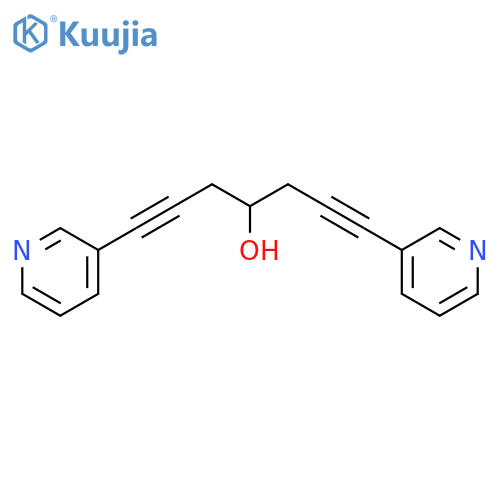 1,6-Heptadiyn-4-ol, 1,7-di-3-pyridinyl- structure