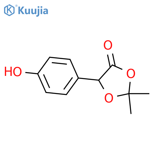 5-(4-Hydroxyphenyl)-2,2-dimethyl-1,3-dioxolan-4-one structure