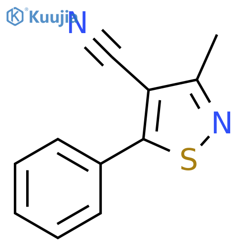 4-Isothiazolecarbonitrile, 3-methyl-5-phenyl- structure