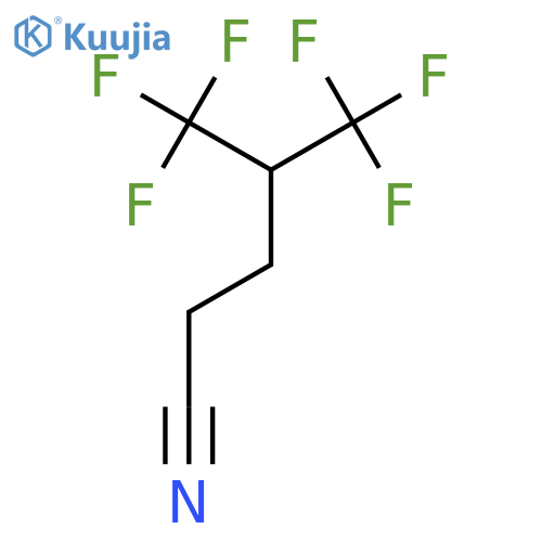 5,5,5-trifluoro-4-(trifluoromethyl)pentanenitrile structure