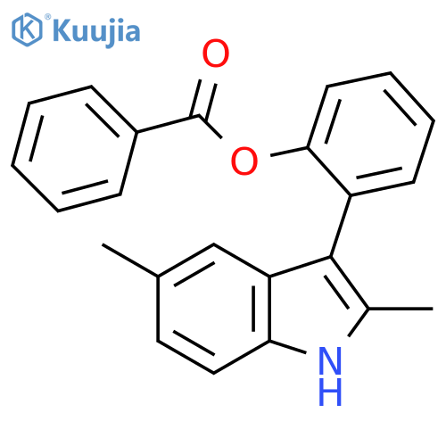 Phenol, 2-(2,5-dimethyl-1H-indol-3-yl)-, 1-benzoate structure
