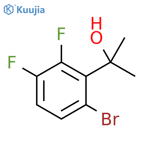 Benzenemethanol, 6-bromo-2,3-difluoro-α,α-dimethyl- structure