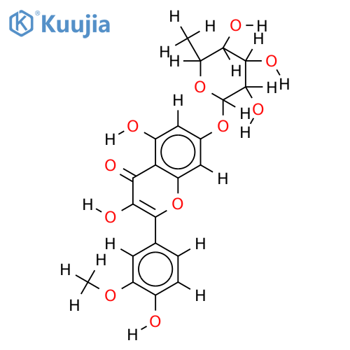 7-O-alpha-L-Rhamnopyranoside-3,4',5,7-Tetrahydroxy-3'-methoxyflavone structure
