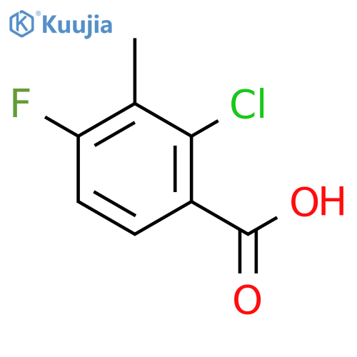 2-chloro-4-fluoro-3-methylbenzoic Acid structure