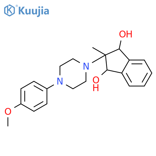 2-[4-(4-methoxyphenyl)piperazin-1-yl]-2-methyl-2,3-dihydro-1H-indene-1,3-diol structure