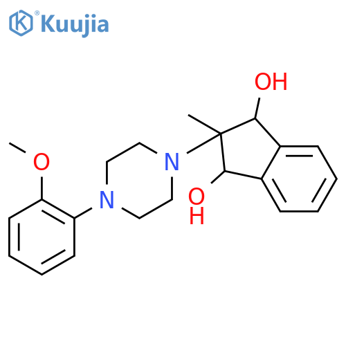 2-[4-(2-methoxyphenyl)piperazin-1-yl]-2-methyl-2,3-dihydro-1H-indene-1,3-diol structure