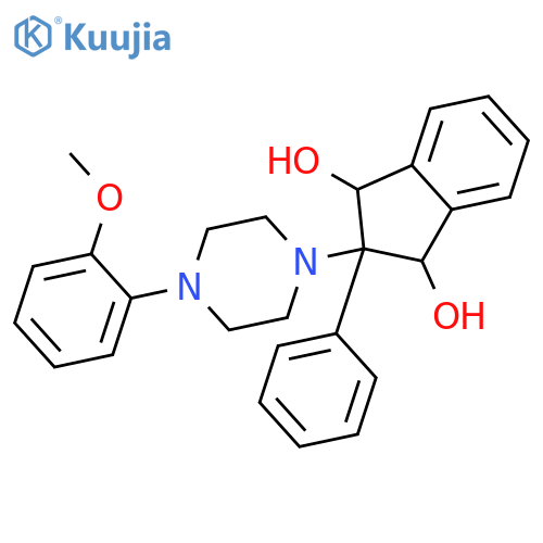 1H-Indene-1,3-diol,2,3-dihydro-2-[4-(2-methoxyphenyl)-1-piperazinyl]-2-phenyl- structure