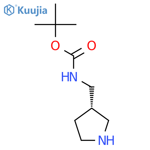 tert-butyl N-[(3S)-pyrrolidin-3-ylmethyl]carbamate structure