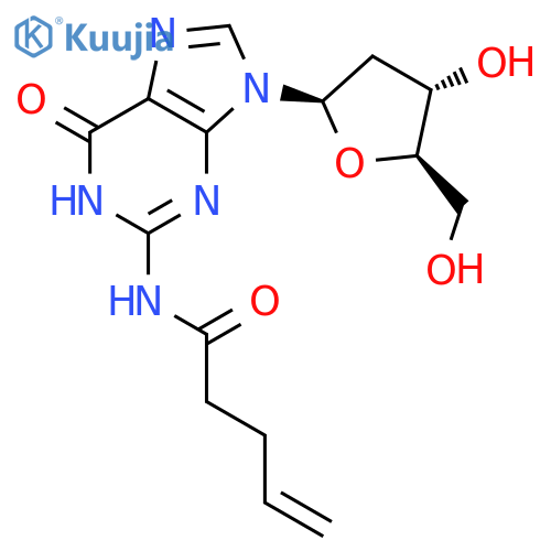 N-[9-[(2R,4S,5R)-4-hydroxy-5-(hydroxymethyl)oxolan-2-yl]-6-oxo-1H-purin-2-yl]pent-4-enamide structure