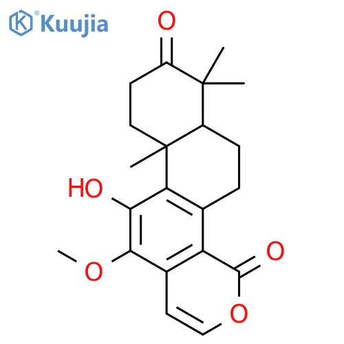 4H-Phenanthro[1,2-c]pyran-4,8(6H)-dione, 5,6a,7,9,10,10a-hexahydro-11-hydroxy-12-methoxy-7,7,10a-trimethyl-, (6aR,10aS)- structure