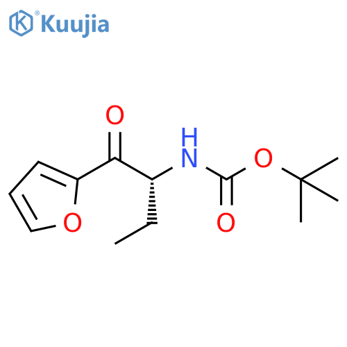 Carbamic acid, [1-(2-furanylcarbonyl)propyl]-, 1,1-dimethylethyl ester, (R)- (9CI) structure
