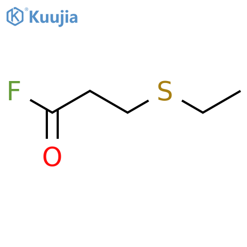 Propanoyl fluoride, 3-(ethylthio)- structure