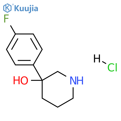 3-(4-Fluorophenyl)-3-piperidinol hcl structure