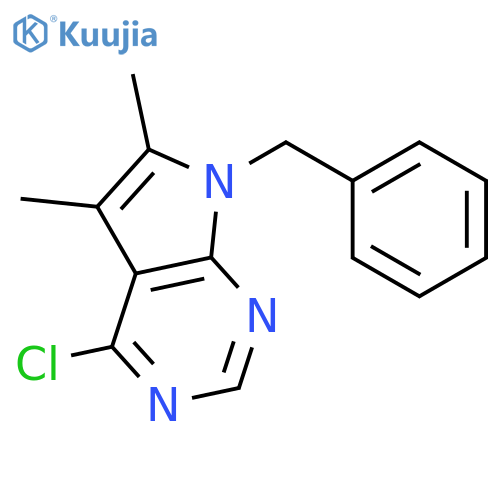 7-Benzyl-4-chloro-5,6-dimethyl-7H-pyrrolo2,3-dpyrimidine structure