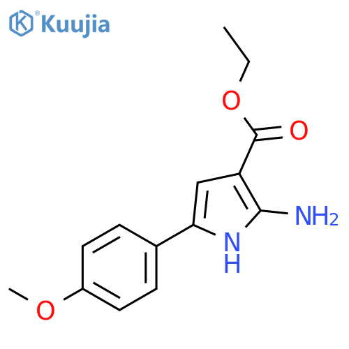 Ethyl 2-amino-5-(4-methoxyphenyl)-1H-pyrrole-3-carboxylate structure