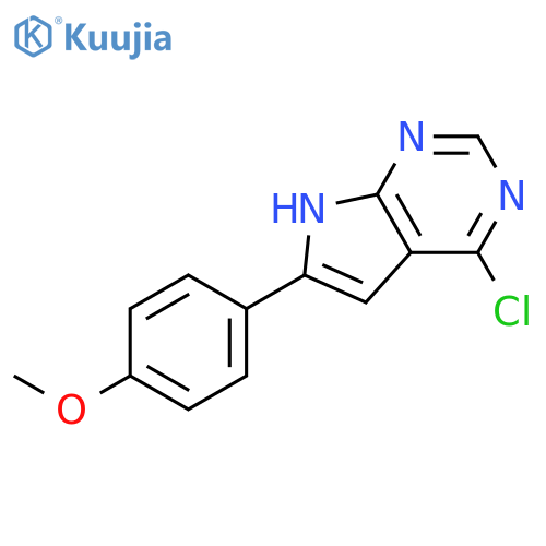 4-Chloro-6-(4-methoxyphenyl)-7H-pyrrolo2,3-dpyrimidine structure